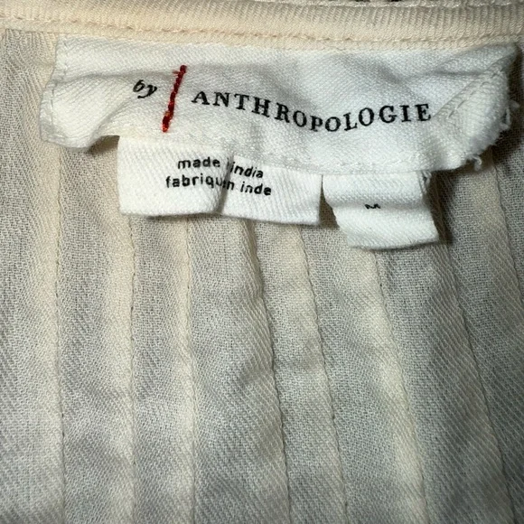 Anthropologie Kayla Cream Embroidered Peasant Blouse Sz Med Retail $138 - Picture 6 of 9